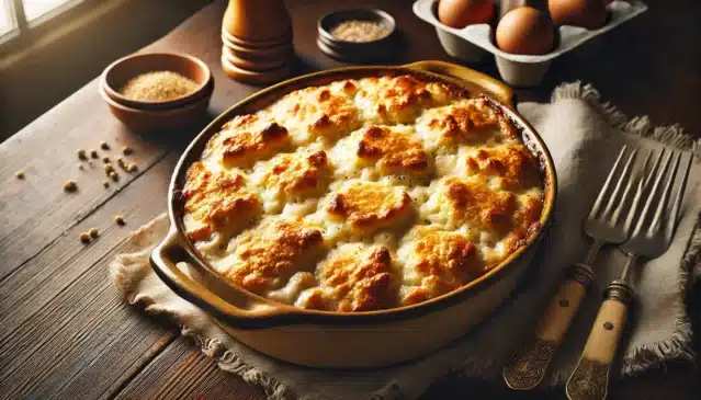 How to Make Chicken Cobbler Recipe – A Delicious Southern Recipe Golden-brown chicken cobbler recipe fresh from the oven.
