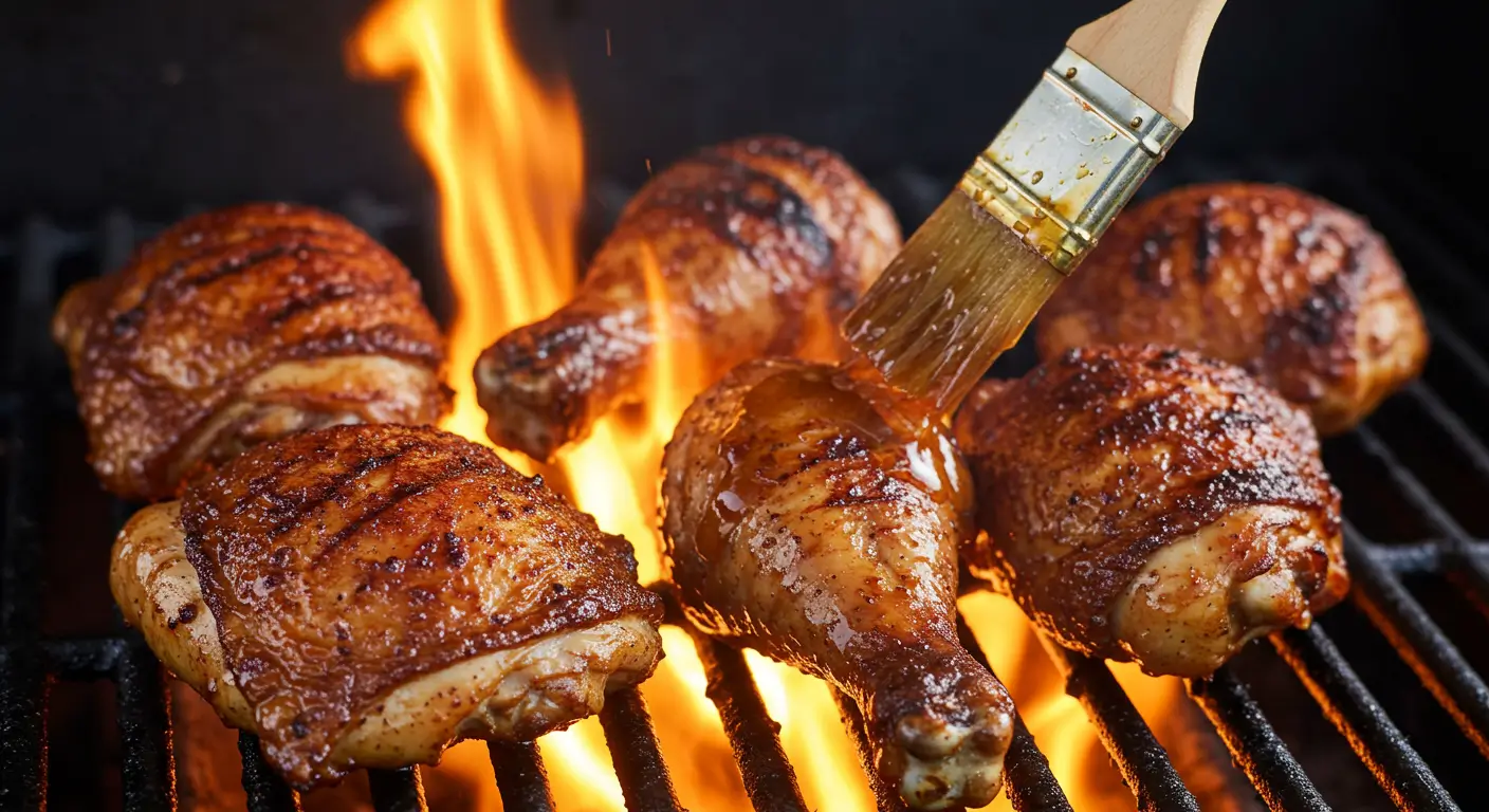 The Best Smoked Chicken Legs and Thighs Recipe You Must Try Smoked chicken thighs and legs getting a high-heat sear for crispy skin on a pellet grill.