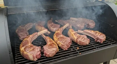 Smoked Lamb Loin Chops recipe – How to Get Perfect Crust Smoking lamb loin chops on a grill with hickory wood pellets.
