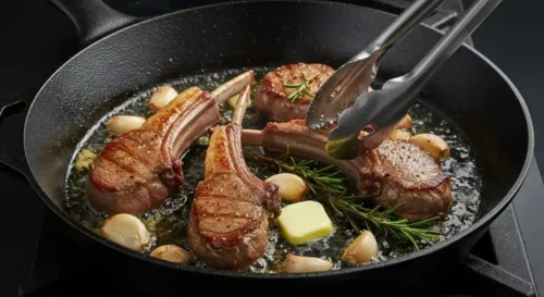 Smoked Lamb Loin Chops recipe – How to Get Perfect Crust Searing smoked lamb loin chops in a cast-iron skillet with garlic and rosemary.