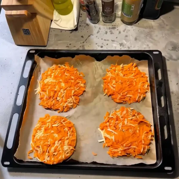 Low calorie and high protein carrot wrap baked base