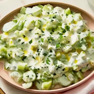 Cucumber Yogurt Salad Protein That’s Fresh, Light and Full of Flavor cucumber yogurt salad protein served