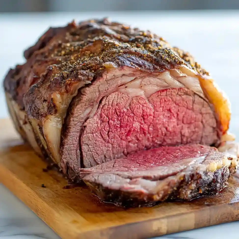 Ultimate Rib Roast on a Pellet Grill – Absolutely Delicious rib roast on a pellet grill with crispy bark and juicy center