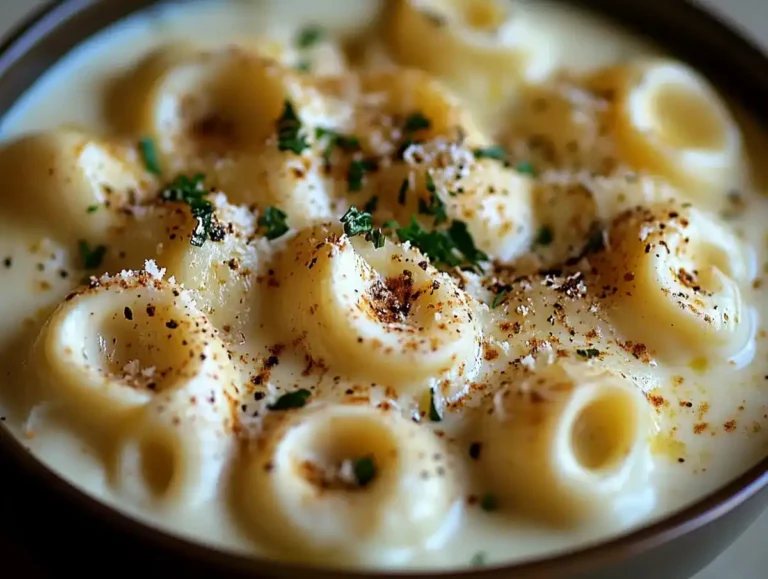 Tortellini sauce Alfredo: the ultimate 25-minute comfort dinner Tortellini sauce Alfredo served in a white bowl, creamy and topped