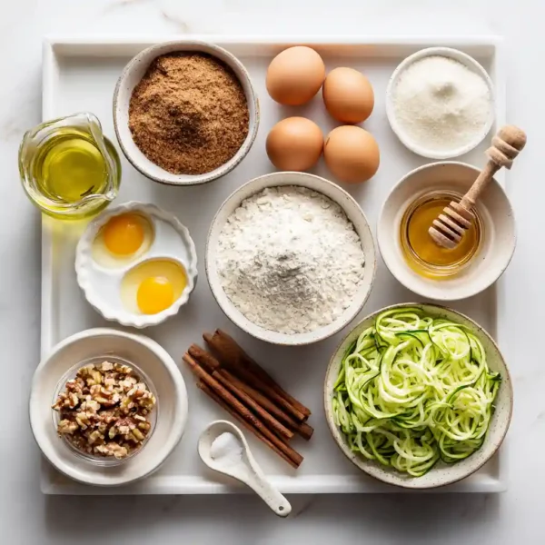 zucchini bread 100 days of real food ingredients display