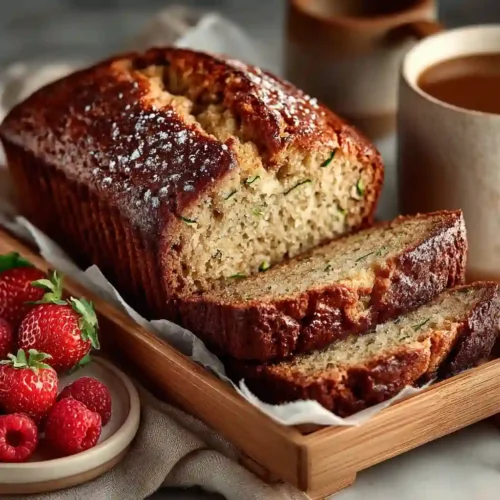 Zucchini Bread: Your Ultimate Guide to Baking, Storing, and Celebrating brunch tray with zucchini bread and berries on parchment