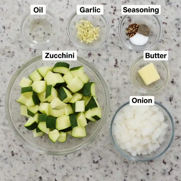 Zucchini Onions Sauteed: The Quick, Flavorful Skillet You’ll Crave zucchini onions sauteed with garlic, butter and spices on prep board