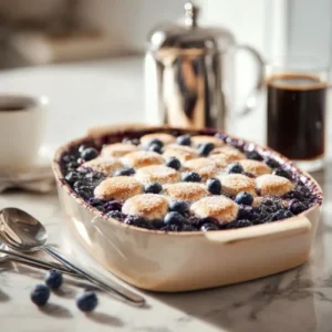 Blueberry Cobbler Coffee Recipe: A Homemade Treat Bursting With Flavor Blueberry cobbler coffee fresh from the oven with golden crust