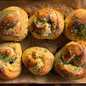 Giant Garlic Knots – Soft, golden, and bursting with homemade flavor warm giant garlic knots brushed with garlic butter and herbs