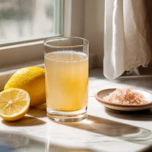 Himalayan Pink Salt Weight Loss Recipe: A Simple Daily Detox Himalayan pink salt weight loss recipe drink in glass with lemon