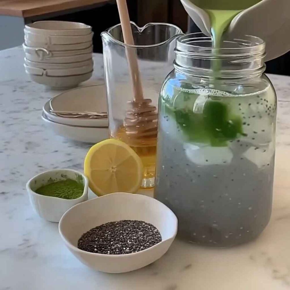 matcha chia seed lemonade ingredients