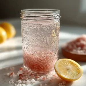Pink Salt Mounjaro Recipe: A Natural Morning Fat-Burning Ritual finished pink salt water mounjaro drink