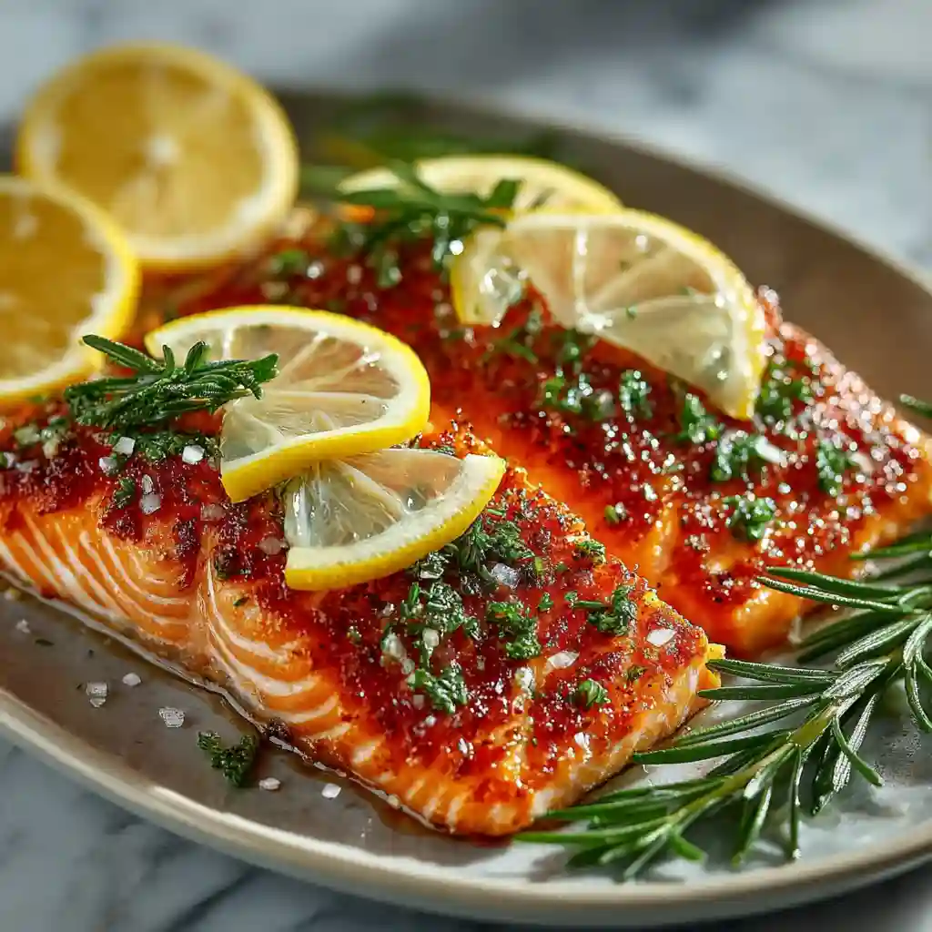 Smoked Lake Trout Recipe: Simple and Flavorful with a Perfect Smoky Finish Smoked lake trout fillet on marble with lemon and rosemary