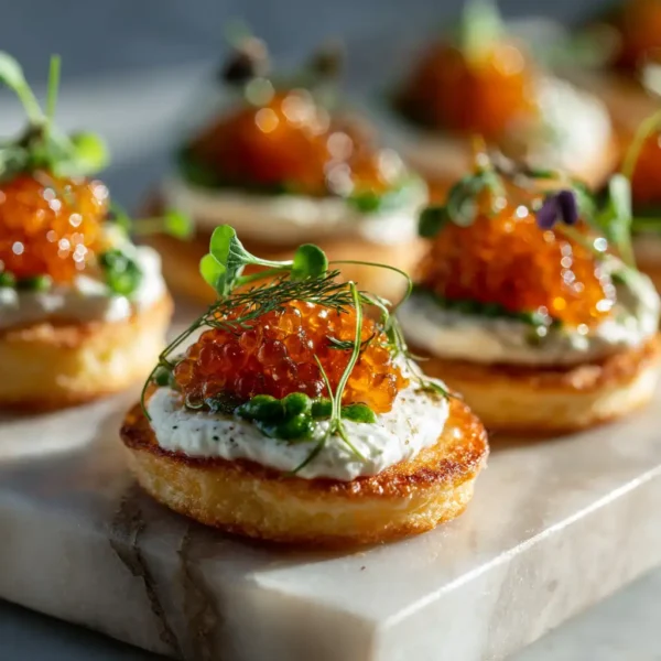 Smoked trout roe in glass jar with dill garnish