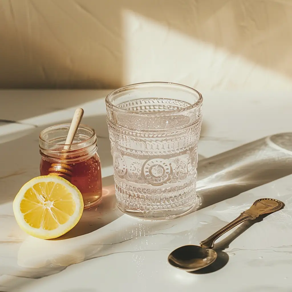 Japanese Pink Salt Recipe for Morning Detox & Weight Loss Optional ingredients next to pink salt water