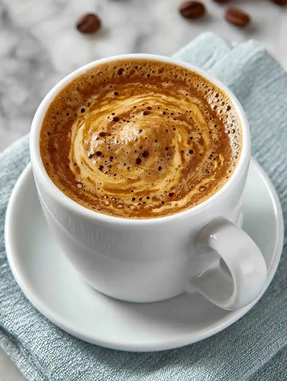 Breve Coffee Recipe: Creamy Espresso Delight Breve coffee served in a ceramic cup