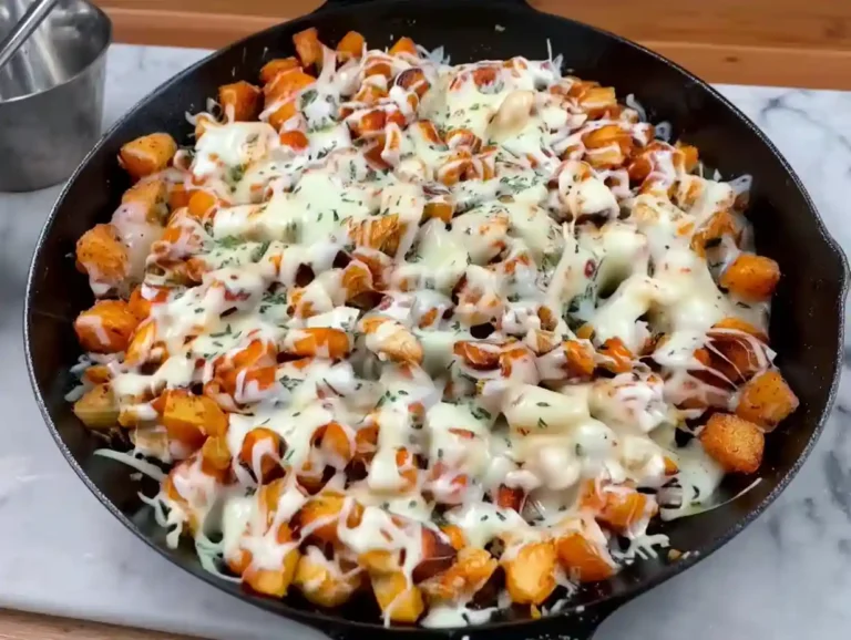 Garlic Parmesan Chicken and Potato Skillet – Easy One-Pan Dinner Garlic Parmesan Chicken & Potato Skillet topped with mozzarella and parsley