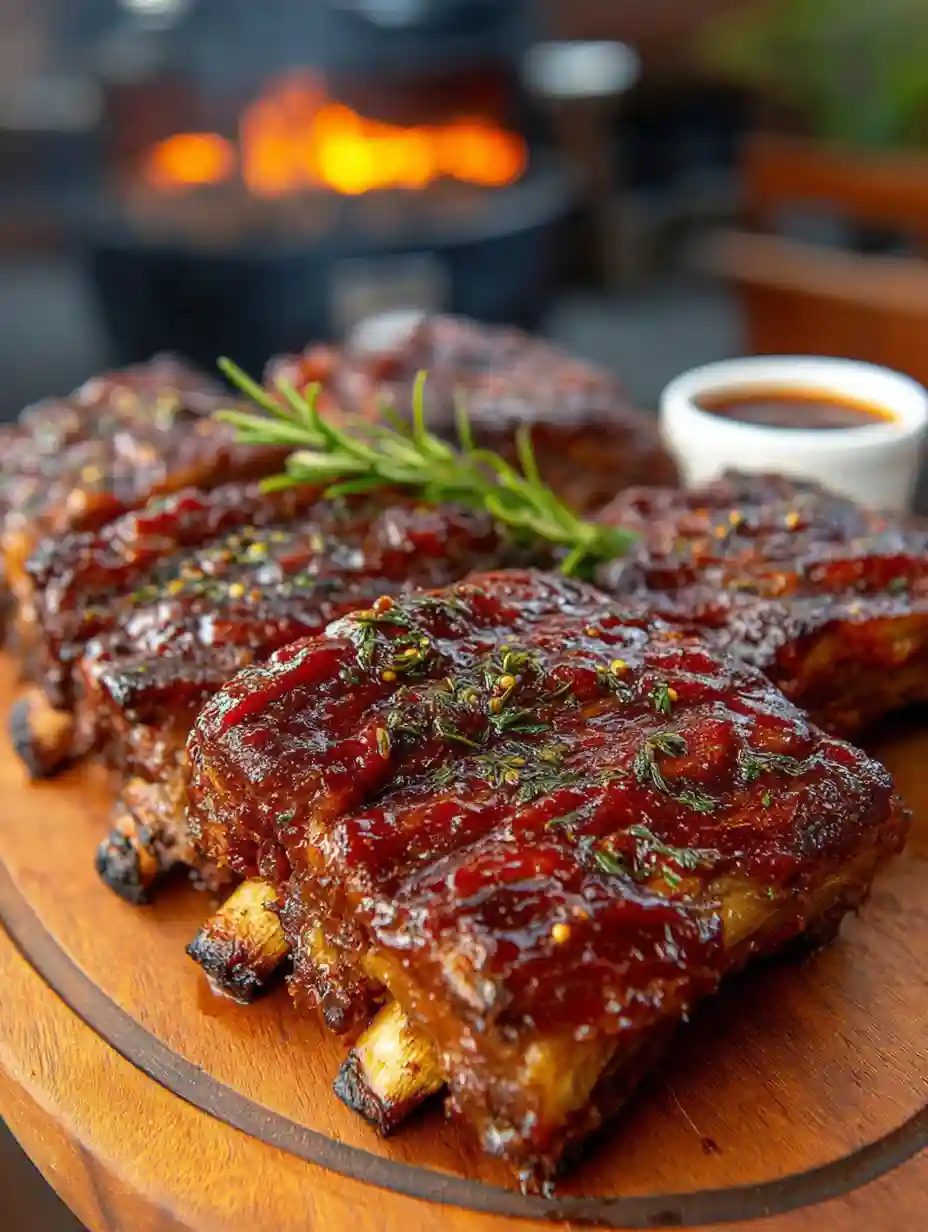 Smoked Recipes: Flavorful Ideas for Fish, Meat, and Vegetables Smoked beef back ribs with barbecue sauce