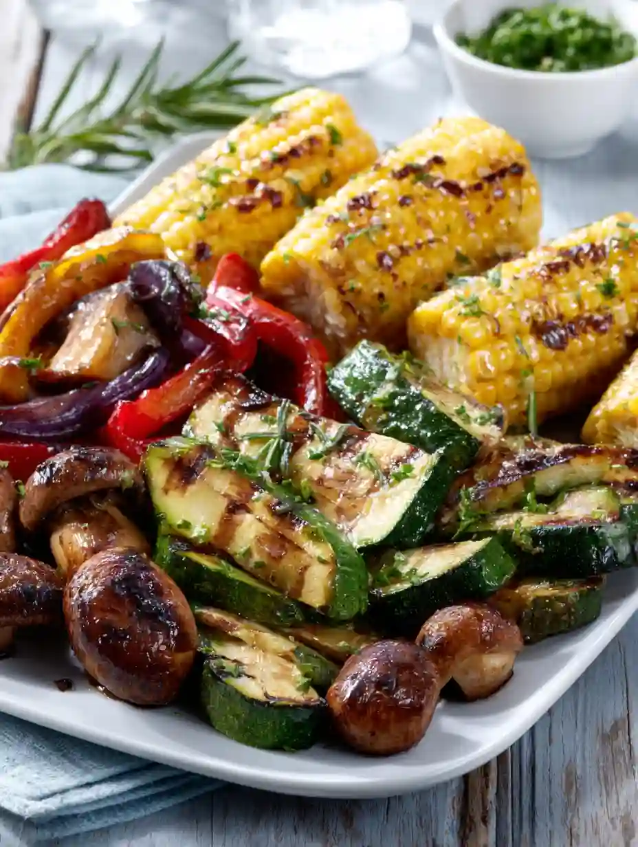 Smoked Recipes: Flavorful Ideas for Fish, Meat, and Vegetables Assortment of colorful smoked vegetables