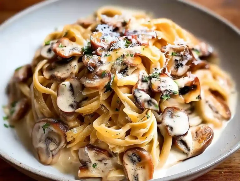Creamy Mushroom Pasta: The Coziest Weeknight Dinner creamy mushroom pasta coated in a silky parmesan sauce with mushrooms