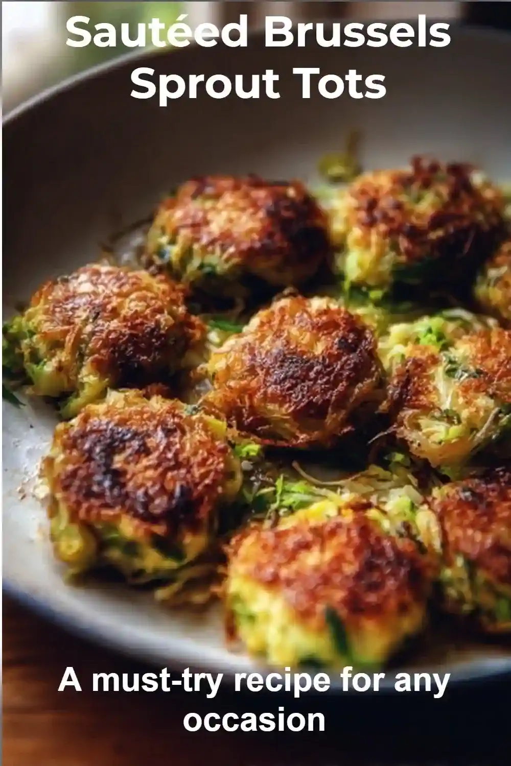 Brussels Sprout Tots – Crispy, Cheesy & Kid-Approved Snack Brussels sprout tots served on a plate, crispy, cheesy, and perfect for kids.