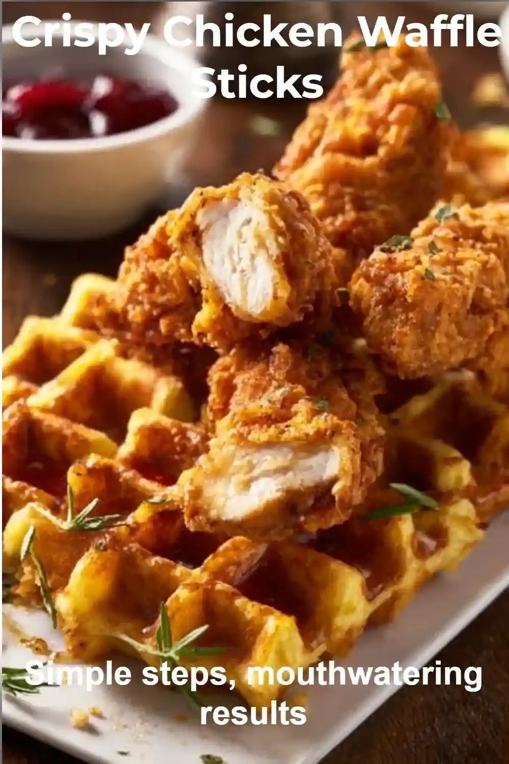 Crispy Chicken Waffle Recipe That’s Sweet, Savory & Irresistible Crispy chicken waffle on a brunch plate with syrup, golden, crunchy and deliciously sweet.