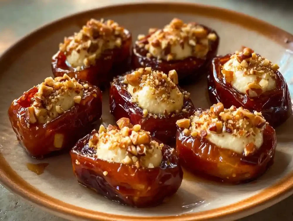 Stuffed Dates Recipe with Mascarpone and Maple Crunch Maple-drizzled mascarpone stuffed dates for a delicious treat