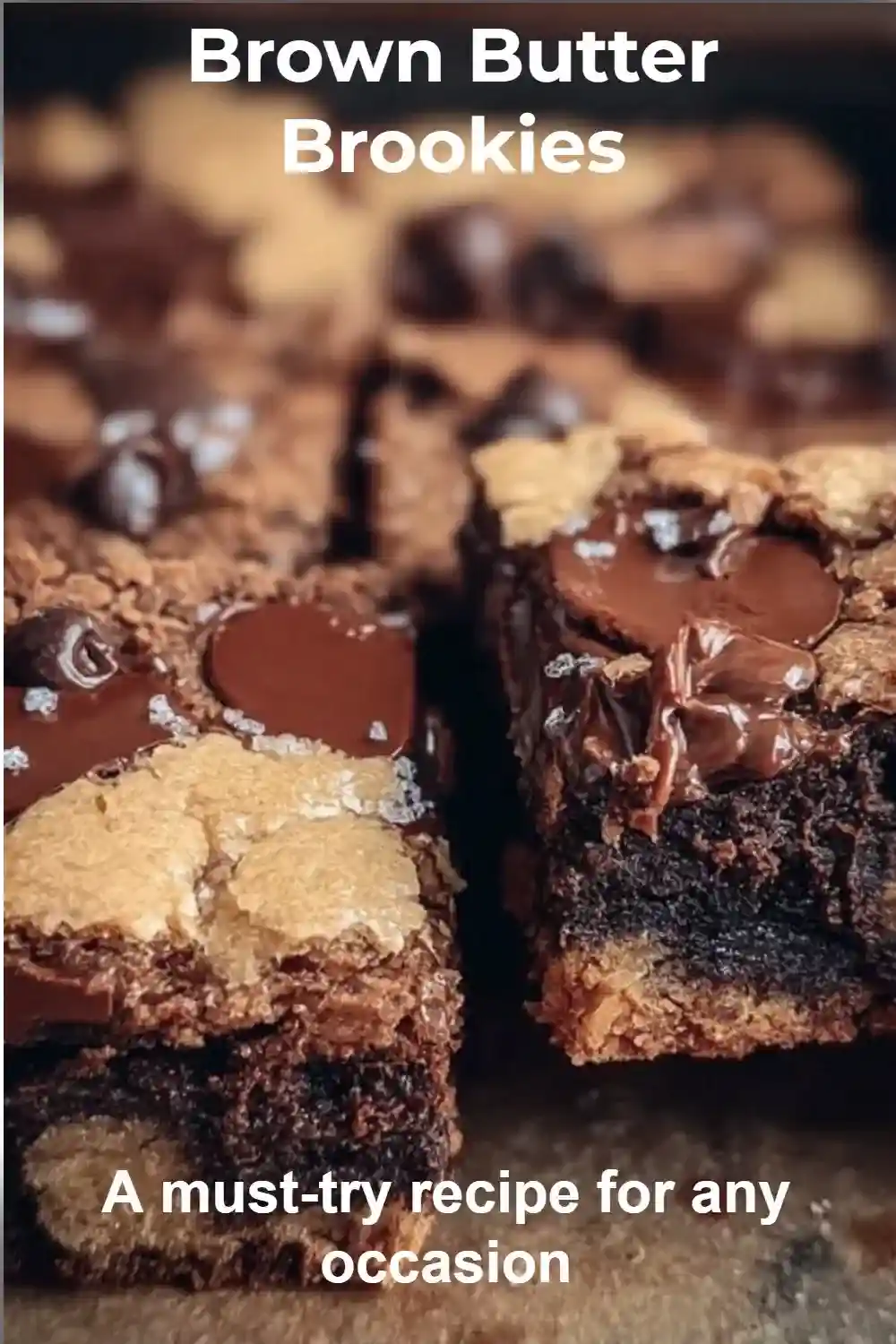 Brown Butter Brookies: The Best Fudgy & Chewy Cookie-Brownie Bars Thick brown butter brookies with golden cookie tops and fudgy brownie centers.