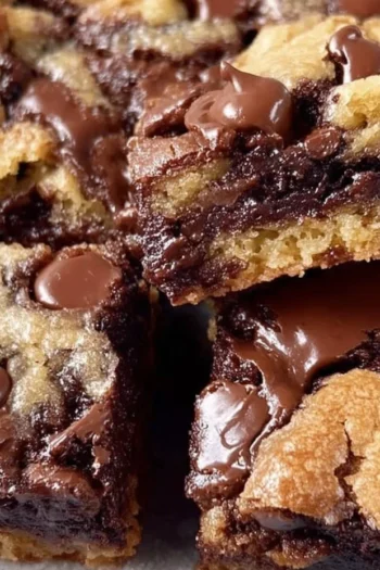 Brown Butter Brookies: The Best Fudgy & Chewy Cookie-Brownie Bars Brown Butter Brookies have become my go-to dessert whenever I'm craving something rich, decadent, and wonderfully comforting. Imagine biting into a chewy, chocolate chip cookie that has just the right amount of crunch on the edges, only to discover a fudgy brownie layer lying deliciously beneath. It’s the best of both worlds! I first made these delightful treats for a family gathering, and they vanished almost instantly. Everyone agreed that the nutty aroma of the brown butter enhances the sweetness of the cookie and complements the rich brownie perfectly. This recipe is so simple yet yields an impressive, crowd-pleasing dessert that you’ll want to whip up again and again! brown butter brookies