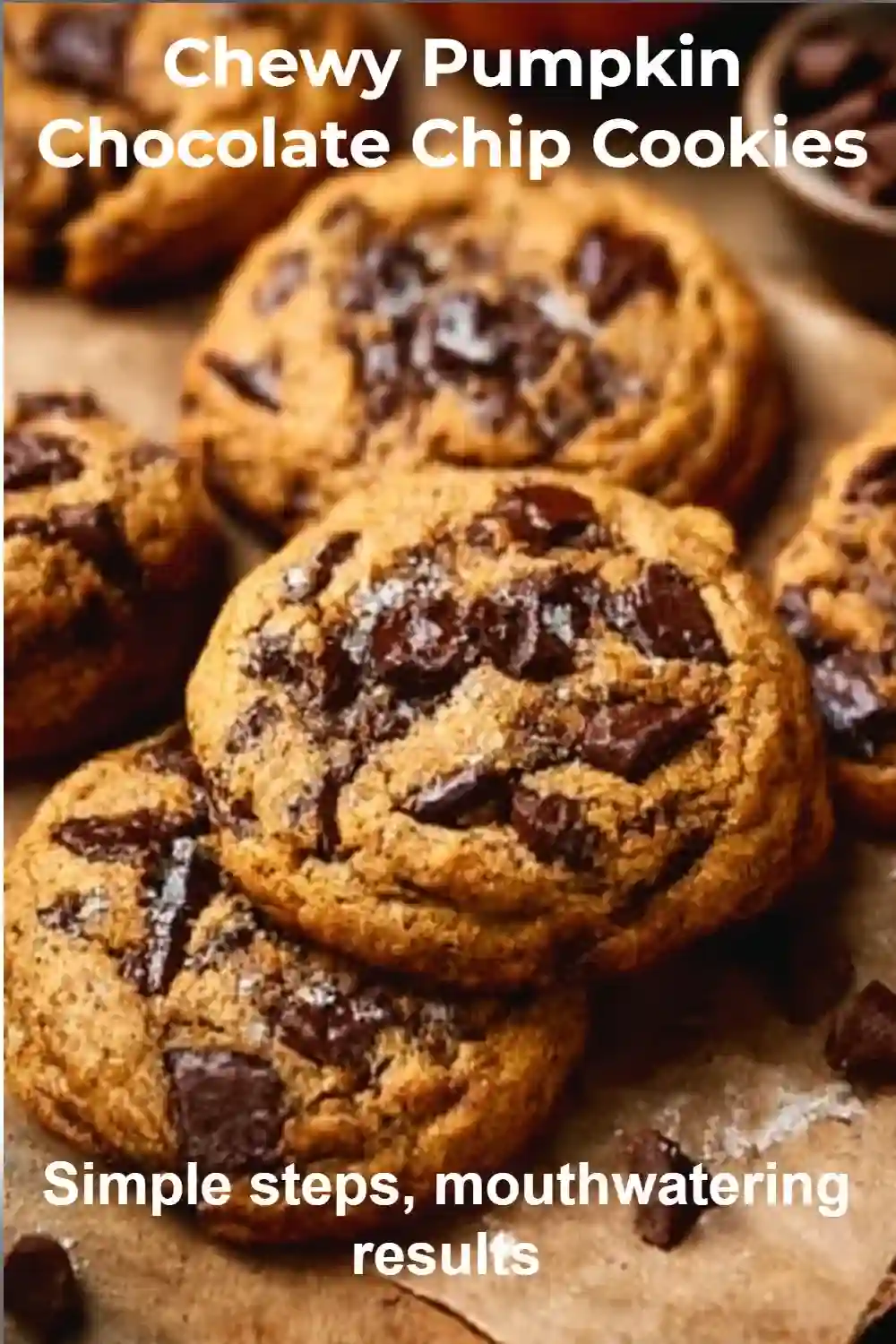 Pumpkin Chocolate Chip Cookies: Chewy, Spiced & Fall-Perfect Pumpkin chocolate chip cookies with gooey centers and a soft, spiced texture.