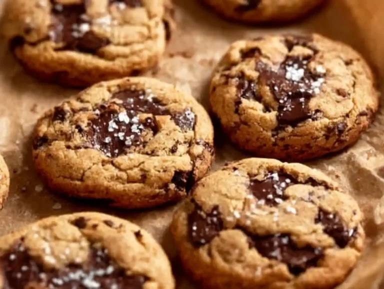 Chewy pumpkin chocolate chip cookies with chocolate chunks and spices.