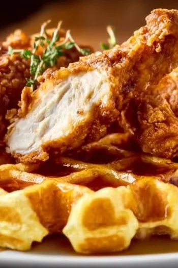 Crispy Chicken Waffle Recipe That’s Sweet, Savory & Irresistible Crispy Chicken Waffle Sticks are the ultimate comfort food, combining two beloved classics into one delightful dish. Imagine enjoying a warm, crispy piece of chicken nestled between golden, sweet waffle goodness, all on a stick! I first discovered this delicious fusion at a brunch spot in town, and it became an instant hit in my household. Perfect for breakfast or a fun appetizer, these waffle sticks are sure to impress your family and friends! So go ahead, indulge in the cozy, crunchy goodness that is Crispy Chicken Waffle Sticks! chicken waffle