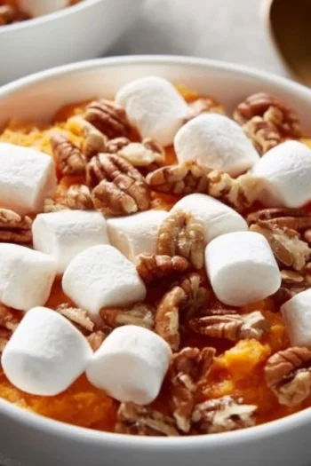 Marshmallow Pecan Yams – Sweet, Creamy Holiday Side Dish Favorite Marshmallow Pecan Yams are an irresistible blend of sweet and savory flavors that bring warmth and joy to any gathering. Growing up, my family often served this delightful dish during the holidays, and to this day, it always feels like home whenever I make it. The combination of tender yams topped with fluffy marshmallows and crunchy pecans is not only comforting but incredibly satisfying. If you’re looking for a perfect side dish that’s sure to impress family and friends, look no further! Let’s dive into this recipe and bring some cozy vibes to your dinner table. Marshmallow Pecan Yams