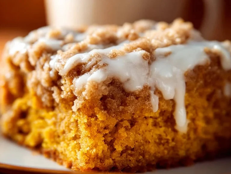 Pumpkin Coffee Cake Recipe with Streusel and Icing Delight Delicious homemade Pumpkin Coffee Cake with a warm spice blend