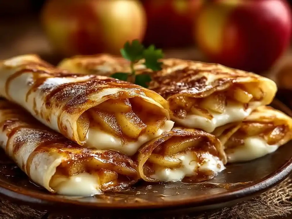 Delicious Apple Cinnamon Quesadillas served on a plate, perfect for breakfast.