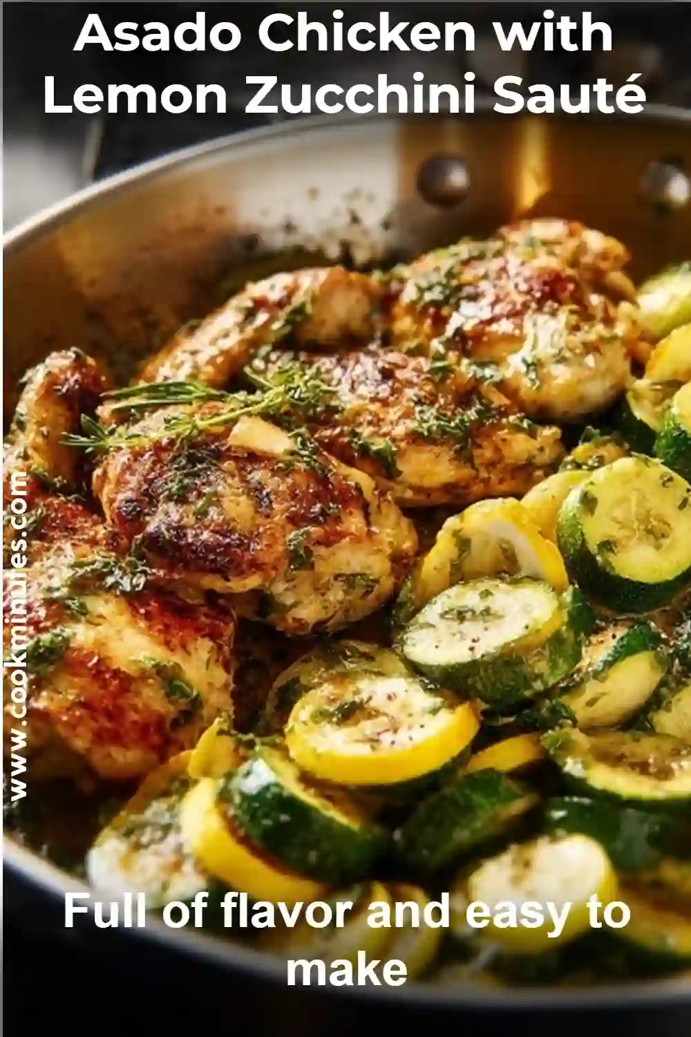 Asado Chicken with Lemon Zucchini Sauté