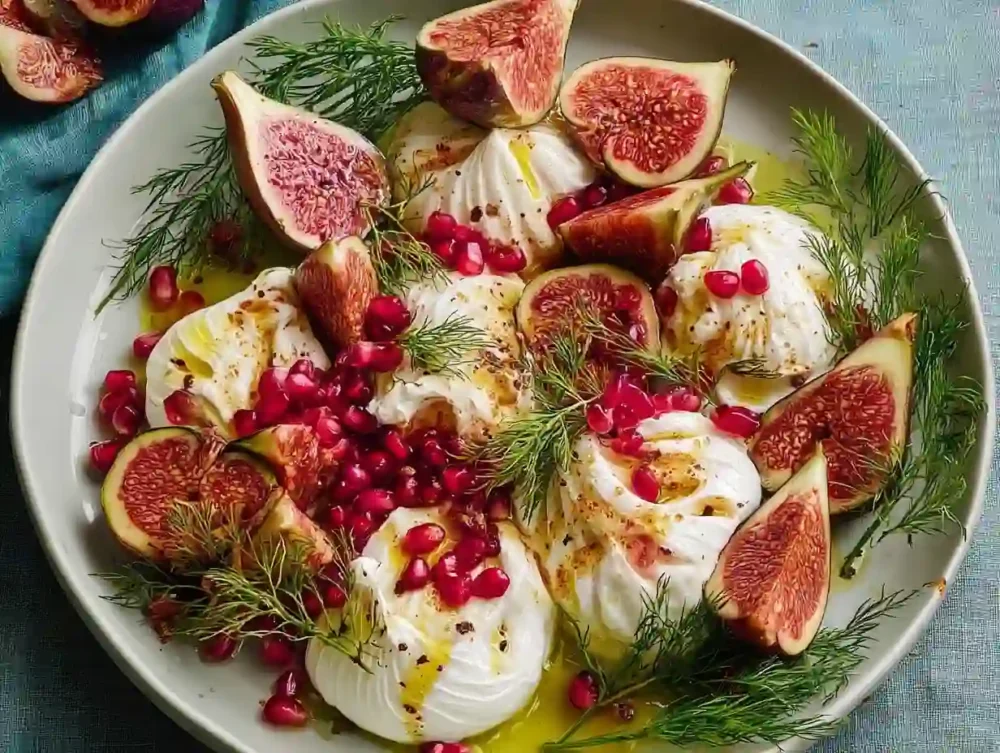 Colorful and fresh festive salad with seasonal ingredients for holiday gatherings.