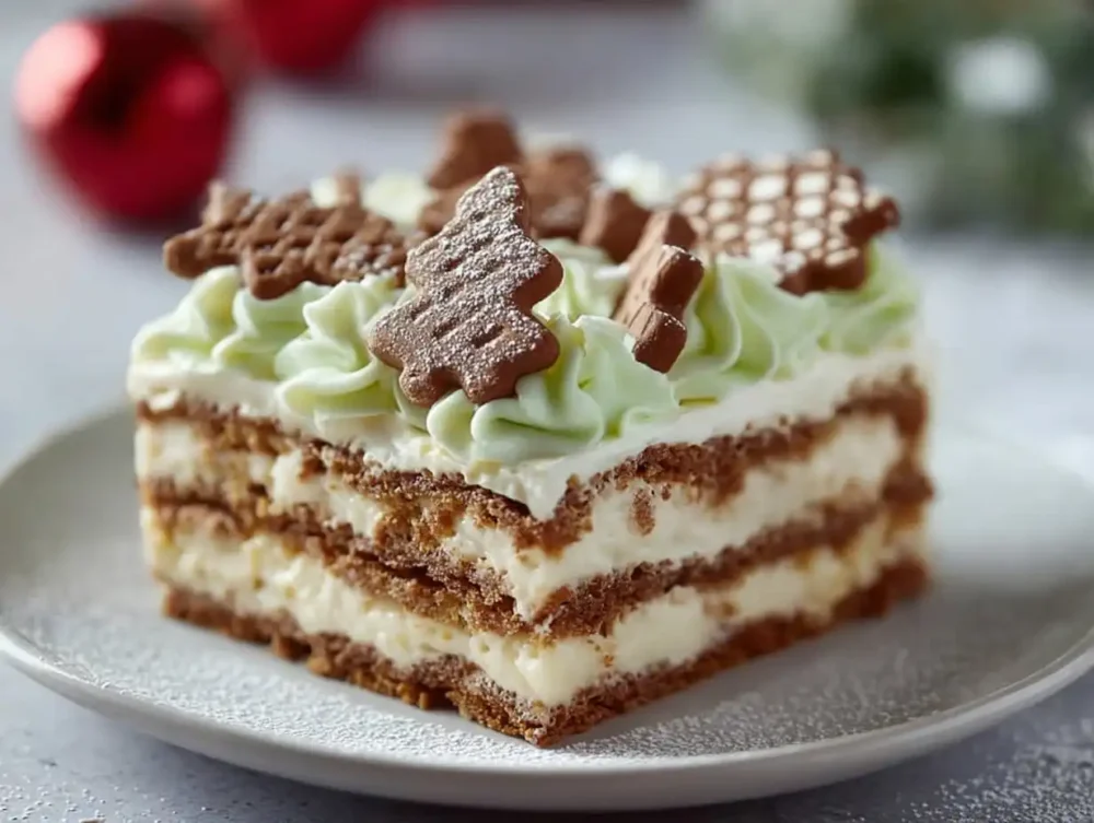 Delicious Gingerbread Lasagna layering gingerbread and creamy filling for dessert