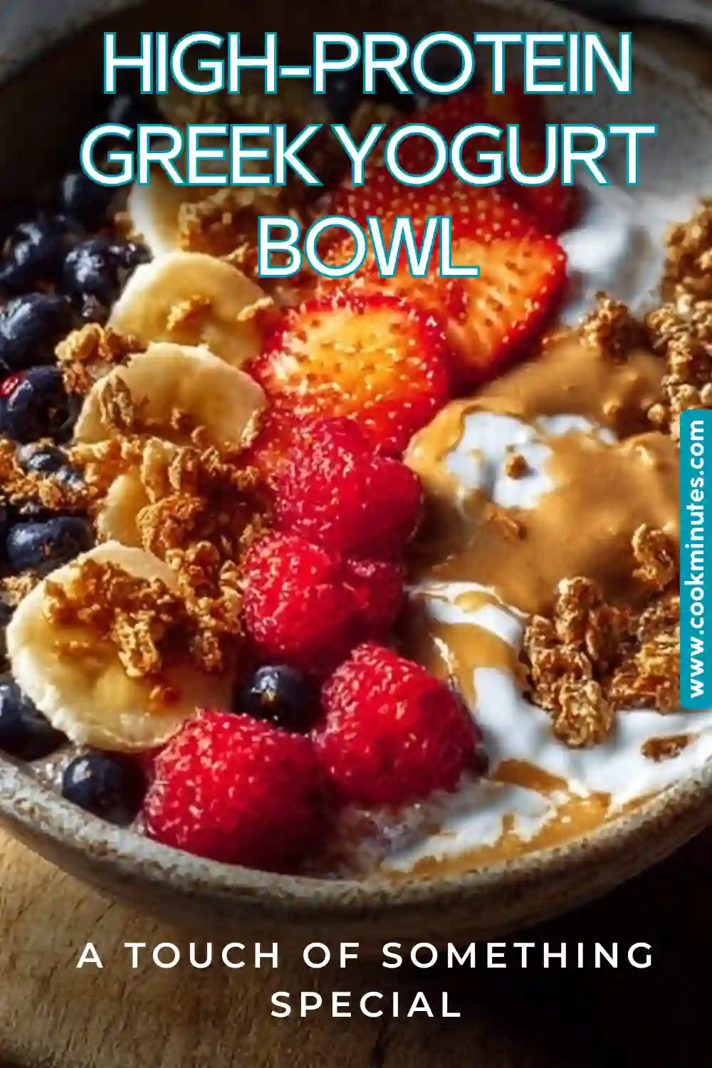 High-Protein Greek Yogurt Bowl: A Delicious Way to Start Your Day High-Protein Greek Yogurt Bowl topped with vibrant berries and crunchy granola.