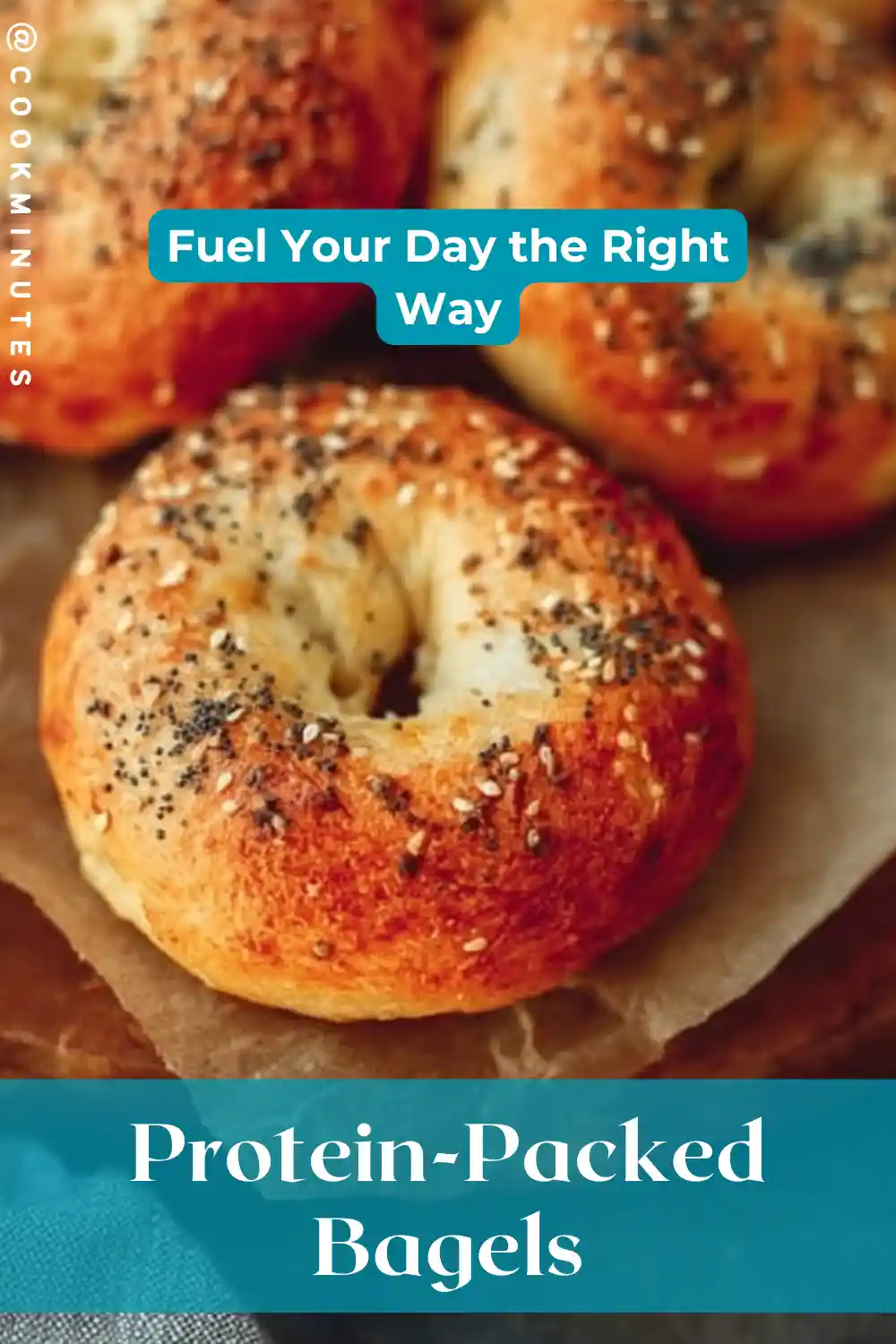 Enjoying a freshly baked Protein Bagel topped with seeds. Perfect for a wholesome meal.