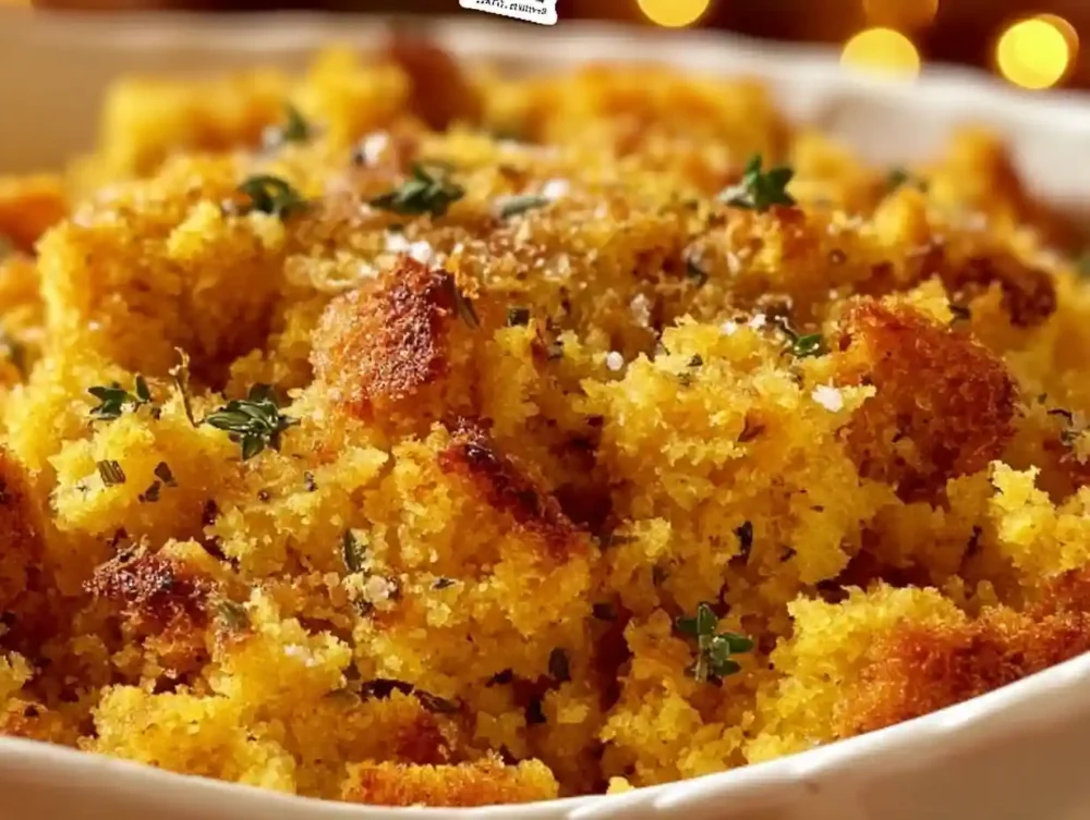Southern Cornbread Dressing Recipe: A Deliciously Comforting Dish Southern Cornbread Dressing served in a bowl, a comforting dish for family meals.