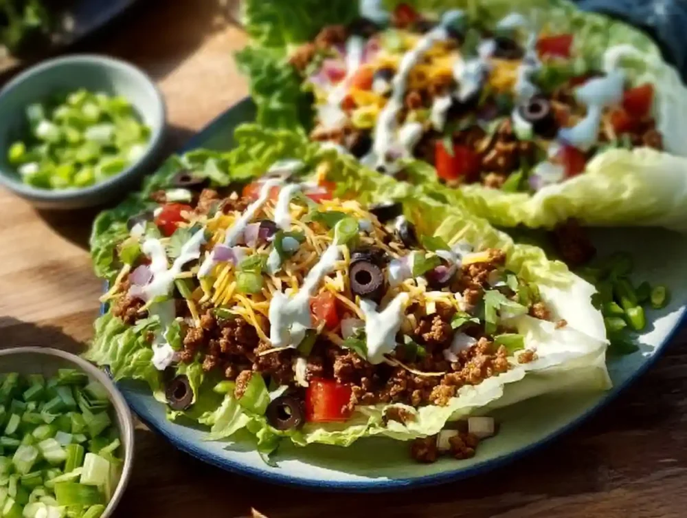 Taco Wedge Salad – A Fresh, Colorful Twist on Taco Night Delicious Taco Wedge Salad with fresh toppings and vibrant colors