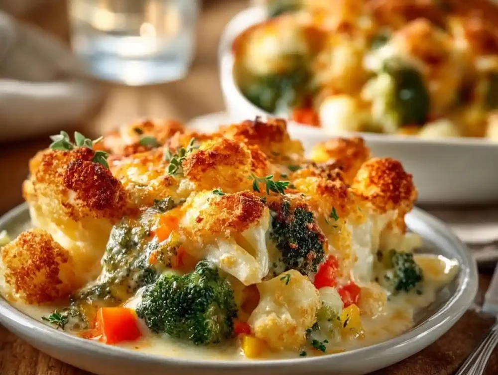 Creamy Winter Vegetable Casserole: A Cozy Comfort Dish for Cold Days Creamy winter vegetable casserole made with seasonal vegetables