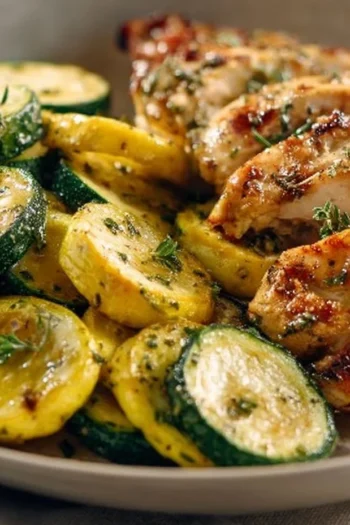 Savor the explosion of flavors in this Asado Chicken with Lemon Zucchini Sauté! asado chicken