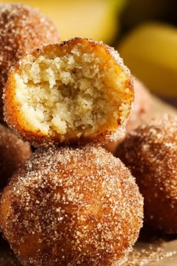 "Savor the sweetness of ripe bananas in these delightful, guilt-free air fryer donuts!" Banana Donuts Air Fryer