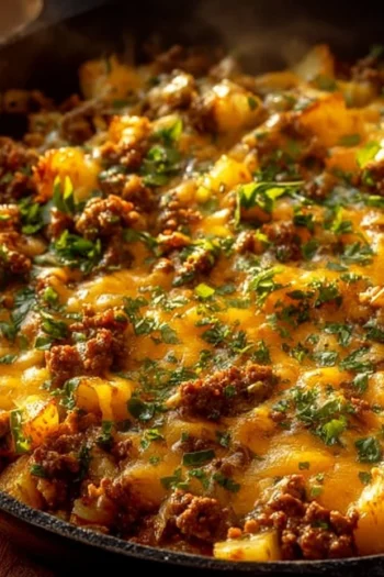 Cheeseburger Potato Skillet is not just another meal; it’s a hearty blend of nostalgia and comfort that brings back memories of summer barbecues and family gatherings. As a culinary enthusiast, I can’t help but feel a warmth enveloping me every time I prepare this dish. It’s incredible how a simple combination of ground meat, cheesy goodness, and tender potatoes can create such a delightful and satisfying meal. If you're looking for a dish that’s quick to prepare and bursting with flavor, you’re in for a treat! Join me in whipping up this easy-to-follow recipe that is sure to become a family favorite. cheeseburger potato skillet