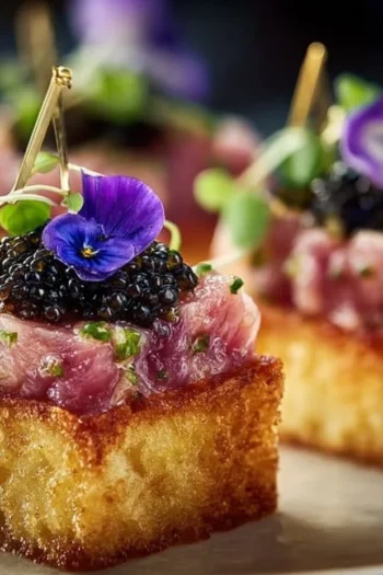 Crispy Brioche with Tuna Tartare Bites: A Luxurious Appetizer Delight Indulge in the perfect blend of flavors and textures with Crispy Brioche with Tuna Tartare Bites. This is not just an appetizer; it’s an experience! tuna tartare