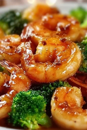 "This high-protein honey garlic shrimp is a game-changer for busy nights!" honey garlic shrimp