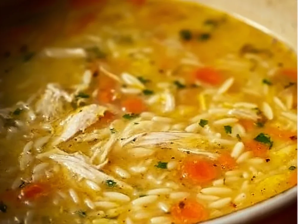 Cozy Up with Lemon Chicken Orzo Soup – The Ultimate Comfort Recipe for 2025 Bowl of lemon chicken orzo soup garnished with fresh herbs
