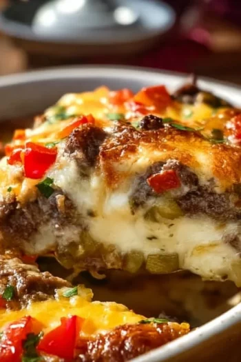 If you’re looking for a delicious way to enjoy a classic Philly cheesesteak without the carbs, look no further! This Low Carb Philly Cheesesteak Casserole is the ultimate comfort food. Philly Cheesesteak Casserole